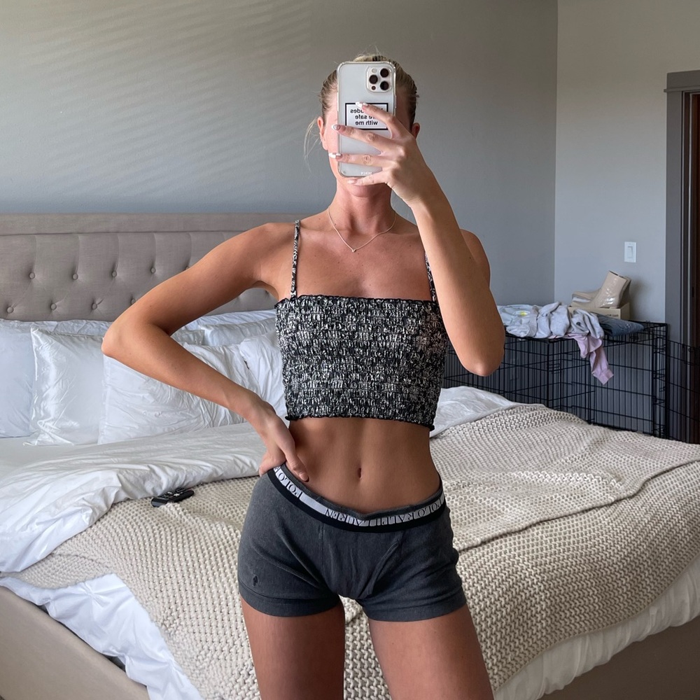 Black and White Printed Tank Top